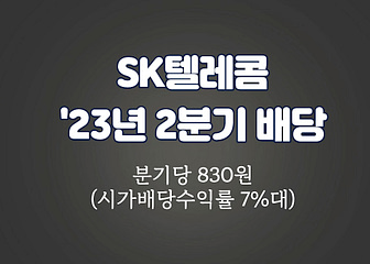 SKT SK텔레콤 배당